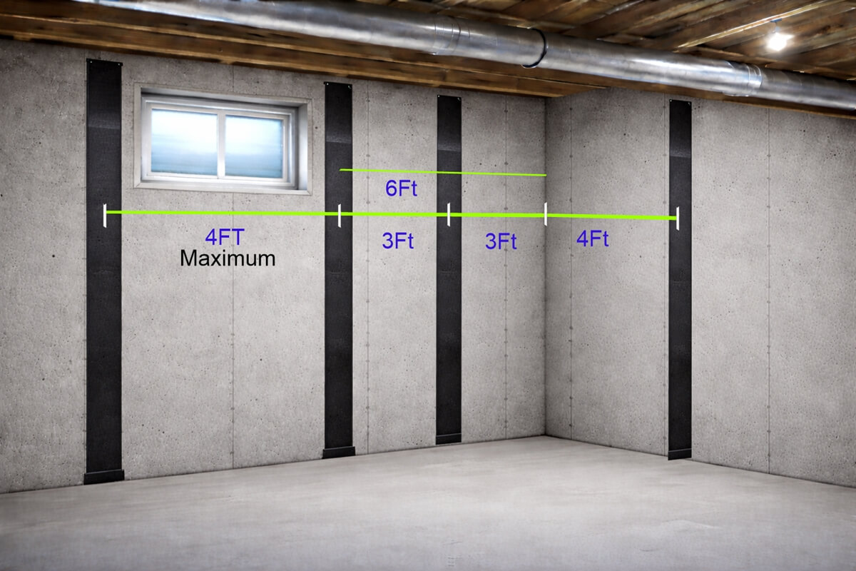 Carbon Fiber Foundation Wall Repair Visual Application